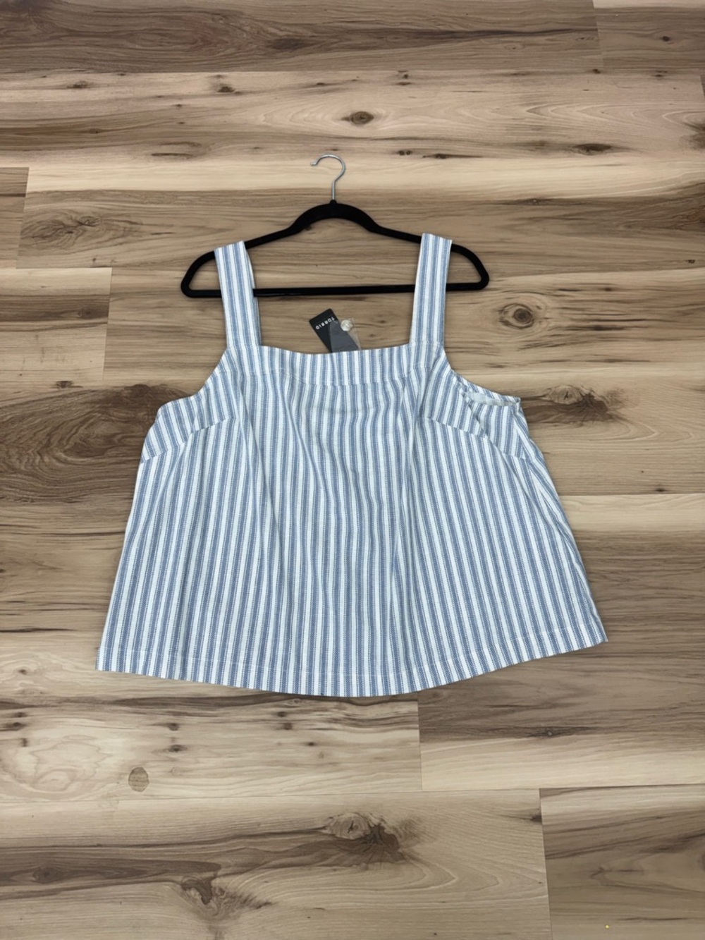 Torrid NWT Blue & White Striped Square-Neck Tank Top K19